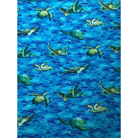 Colorful Coral Canyon Turtles Sea Life Cotton Fabric Robert Kaufman