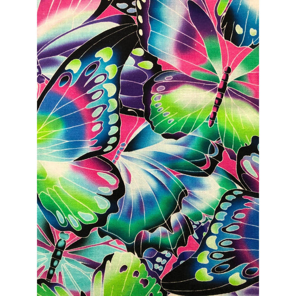 Robert Kaufman Colorful Packed Butterflies Cotton Fabric