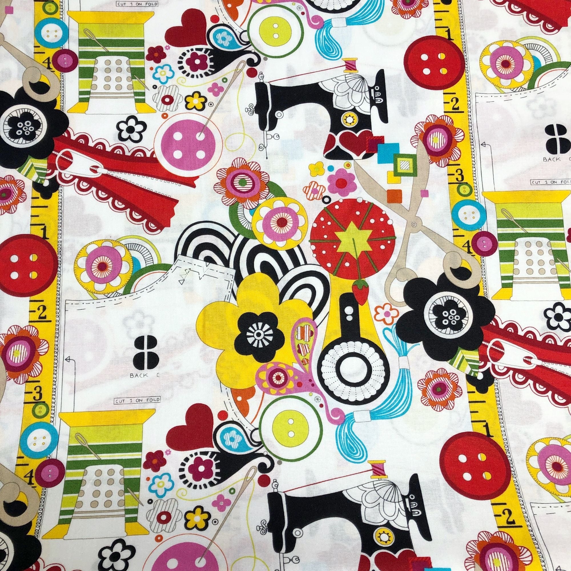 sewing themed fabric