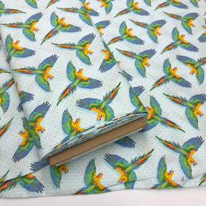 Tula Pink for Free Spirit Daydreamer Macaw Ya Later Cotton Fabric in Cloud