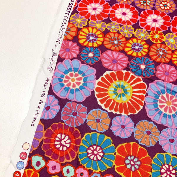 Kaffe Fassett for Free Spirit Row Flowers in Red Cotton Fabric