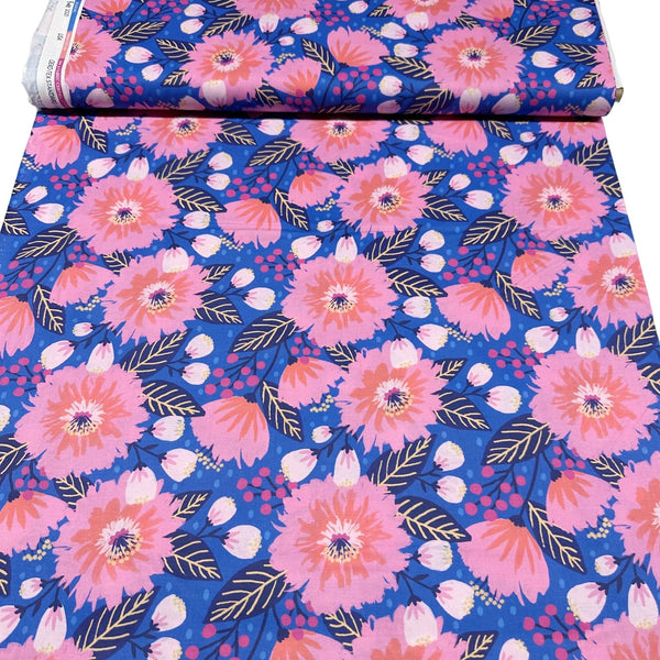 Paintbrush Studio Vibrant Blooms Dahlia Party 22229 Cotton Fabric