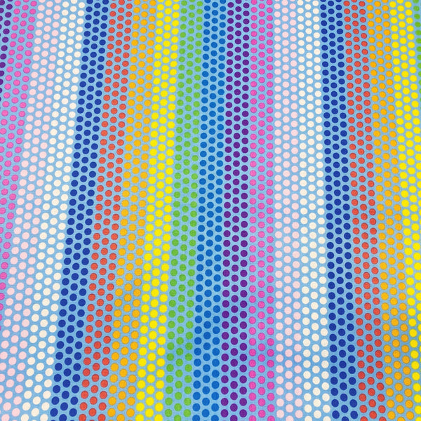 Alexander Henry Rainbow Dot Fabric In Blue