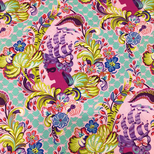 Parisville Deja Vu Cameo Sorbet Tula Pink for Free Spirit Fabric