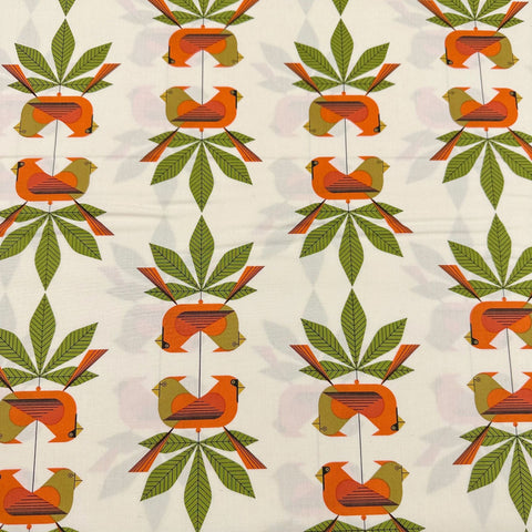 Cardinal Consort CHX-03 Charley Harper Organic Cotton Poplin By Birch Fabrics
