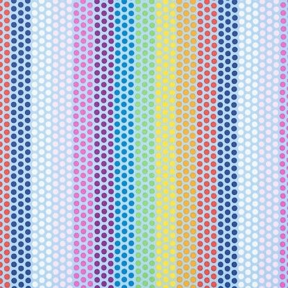 Alexander Henry Rainbow Dot Fabric In Blue