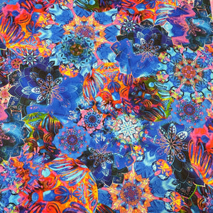 Robert Kaufman Christiane Marques Florence Cotton Fabric AQSD-21677-4 Blue