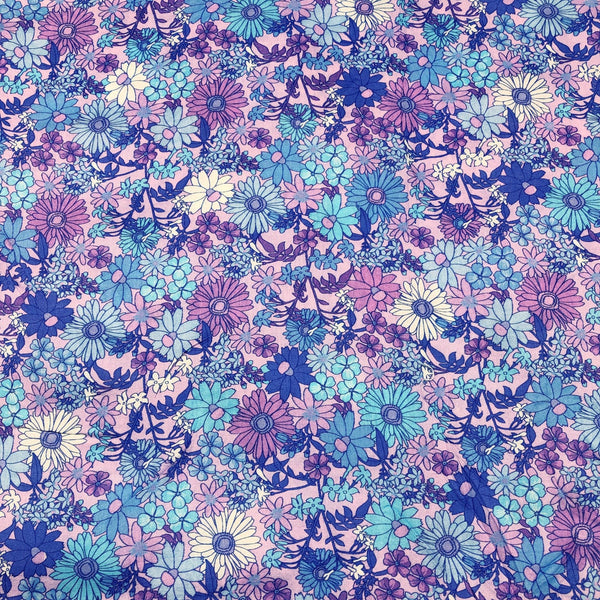 London Calling SRKD-19228-396 Princess Retro Floral Print Cotton Lawn Fabric By Robert Kaufman