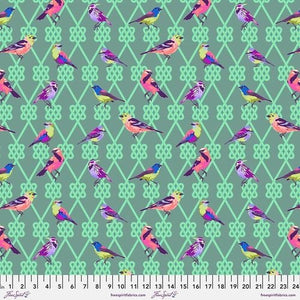 In a Finch Dusk Moon Garden Tula Pink for Free Spirit Cotton Fabric