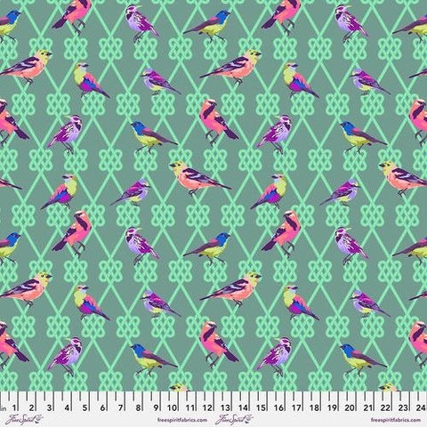 In a Finch Dusk Moon Garden Tula Pink for Free Spirit Cotton Fabric