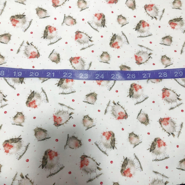 Petite Warm Wishes Little Birdies Cotton Fabric Maywood Studio