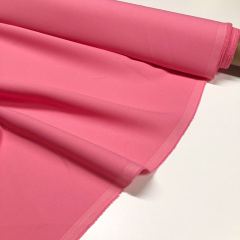 Italian Luxury Fashion House Bubble Gum Pink Stretch Crepe Fabric