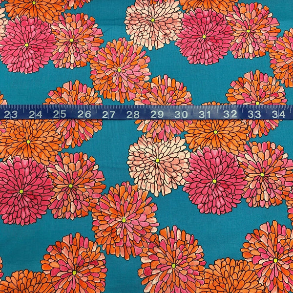 Windham Fabrics Happy Chance by Laura Heine Mums Cotton Fabric