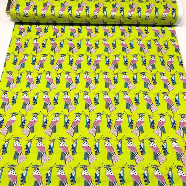 Alexander Henry Falcon in Lime Cotton Fabric