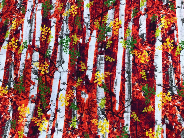 Timeless Treasures Electric Birch Trees Quit Cotton Fabric