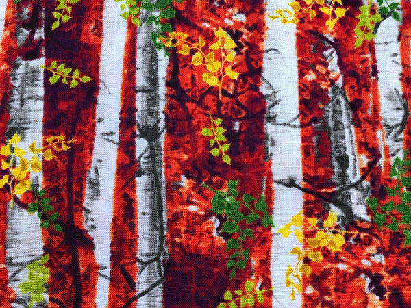 Timeless Treasures Electric Birch Trees Quit Cotton Fabric