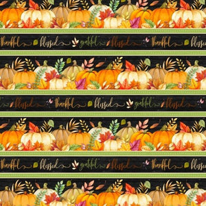 Happy Gatherings Fall Autumn Pumpkin Cotton Fabric