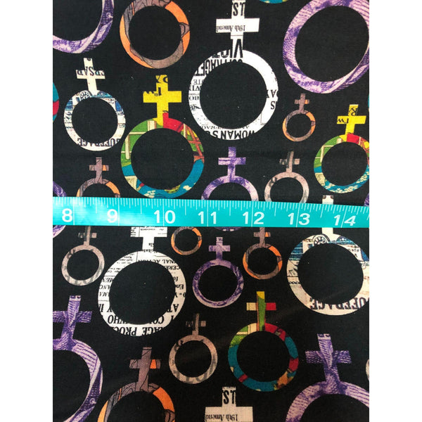 Votes For Women Venus Symbol Quilt Cotton Fabric Benartex