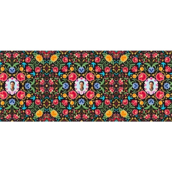 Robert Kaufman Frida Kahlo Portraits Floral Cotton Fabric
