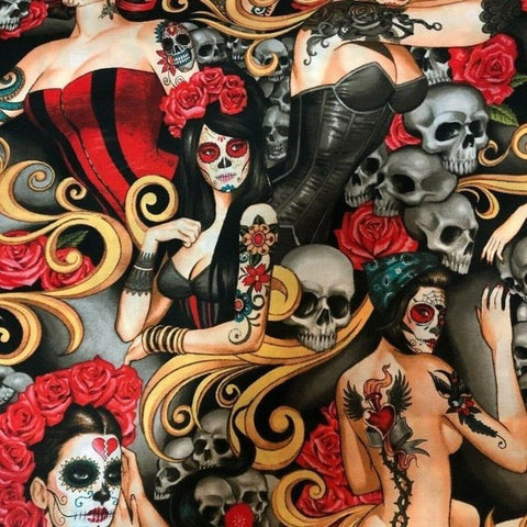 Alexander Henry Las Elegantes Pin Up Cotton Fabric