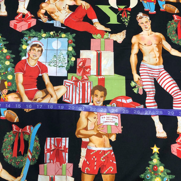 Alexander Henry All I Want For Christmas Pin Up Men Cotton Fabric