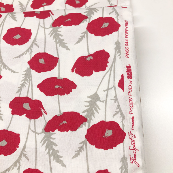 Poppypop Red Poppy Pop by Scion For Free Spirit Cotton Fabric