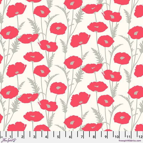 Poppypop Red Poppy Pop by Scion For Free Spirit Cotton Fabric